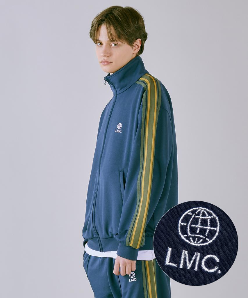 Lmc Side Striped Jersey Track Top Navy