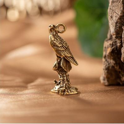 Retro Brass Eagle Ornament Statue Home Office Ornaments Eagle Doll Craft Desktop Ornament Gift