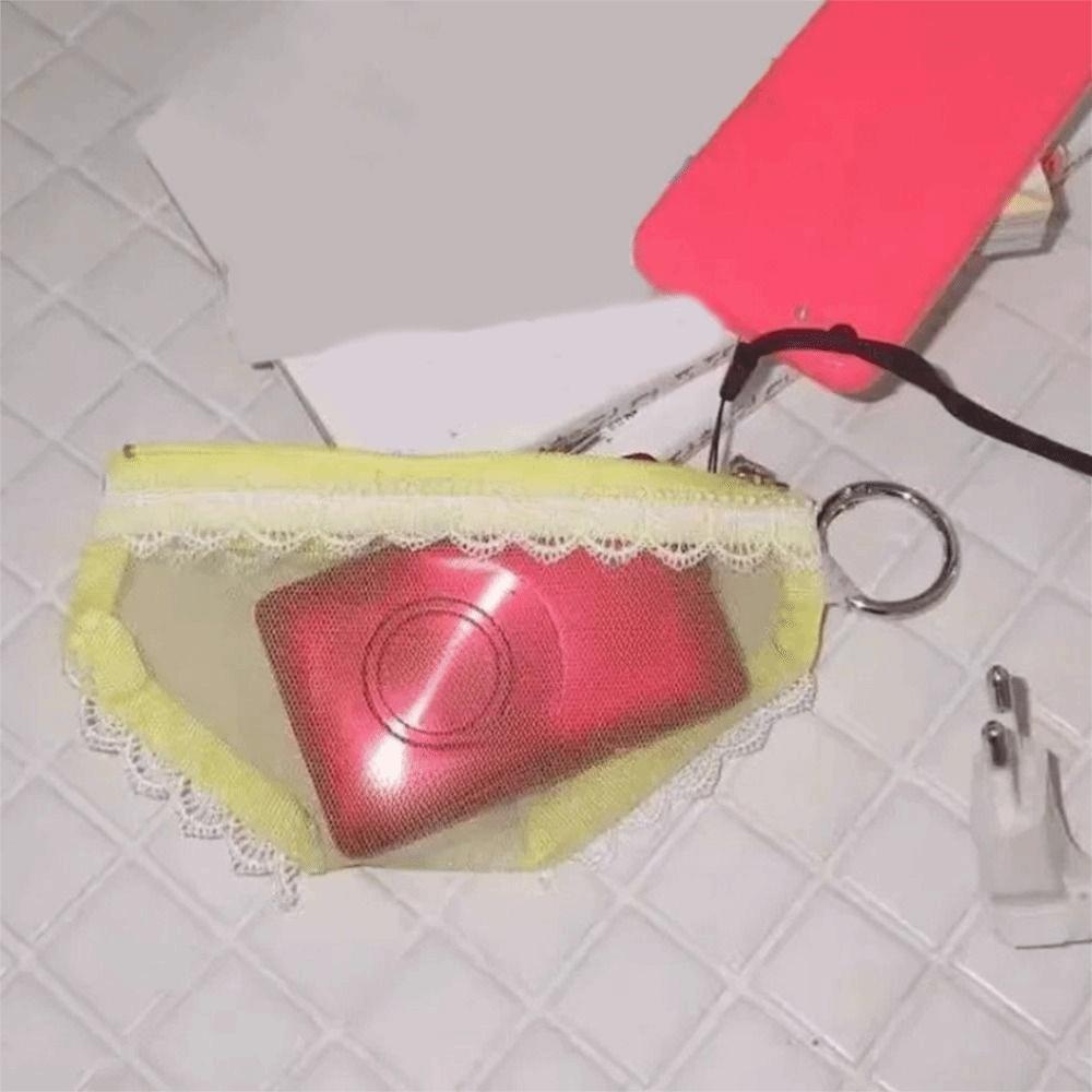 Mesh Briefs Shape Cosmetic Bag Clear Makeup Storage Pouch Creative Mesh Toiletry Bag  Jewelry