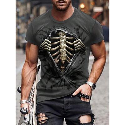 Tricou pentru bărbați Summer Everyday Street Tricou bărbați cu imprimeu cu cranii Top casual cu mâneci scurte Sport în aer liber Moda tricou bărbați