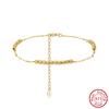 EFFIE QUEEN Elegantes 925 Sterling Silber Charm-Kugel Perlenkettenarmband 3mm Perlen Verlobungsparty Schmuck Zubehör APB11