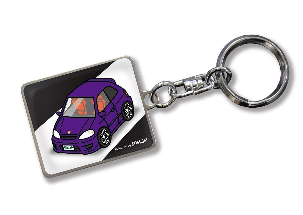 

Custom Keychain Honda Civic Type R EK9 Black Car Purple [MKJP] Base Color