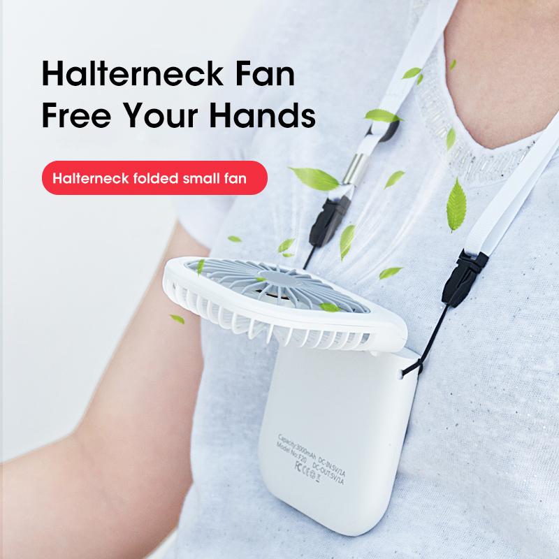3000mAh mini přenosný ventilátor USB dobíjecí chladič Skládací ruční stolní ventilátor Tichá skládací kancelářská domácí praktická powerbanka
