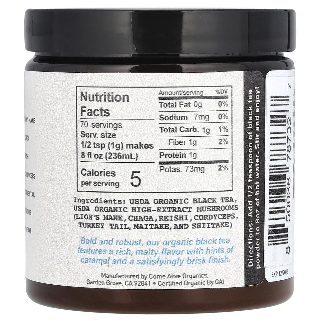 Instant Mushroom Black Tea, 70G(2.5Oz)