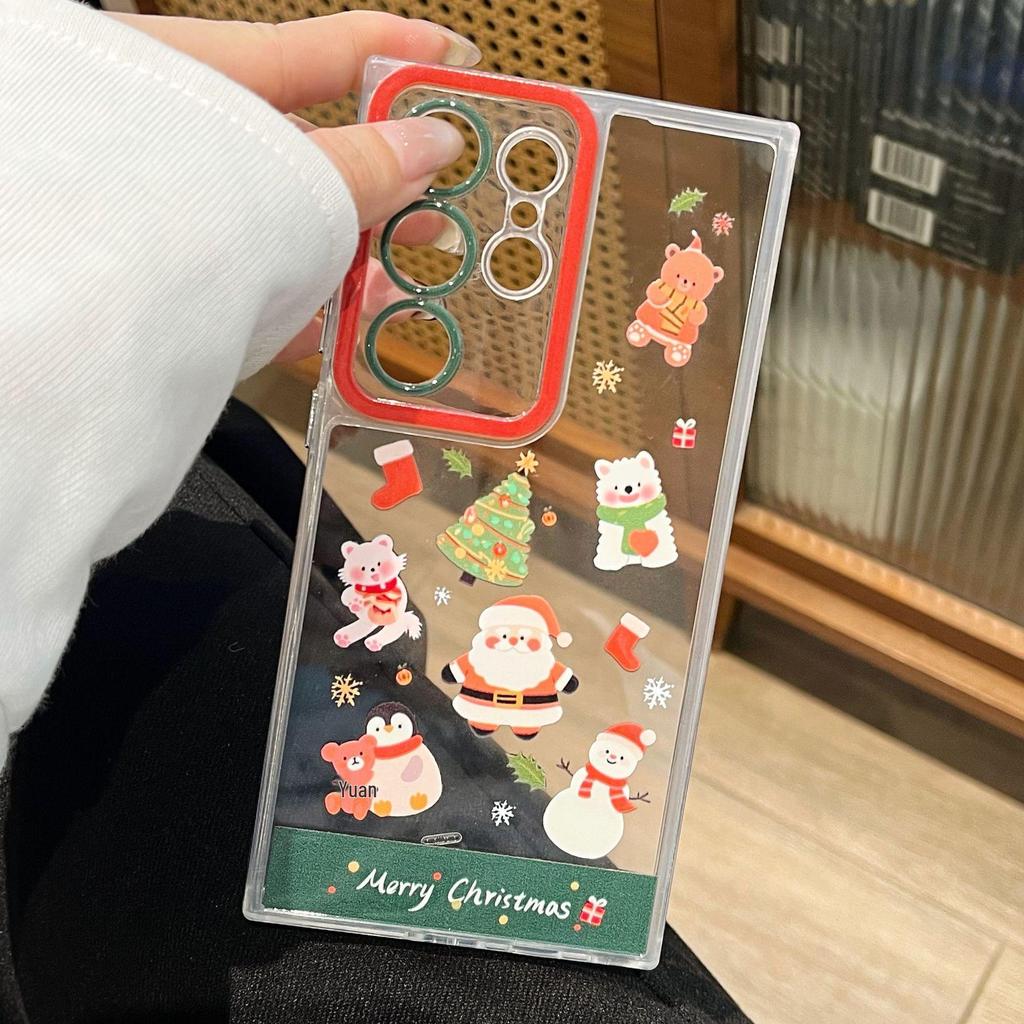 Christmas Call Flash Phone Case for Samsung S25 Ultra/A56/A36/S26, Voice Control & Induction Anti-fall Protection