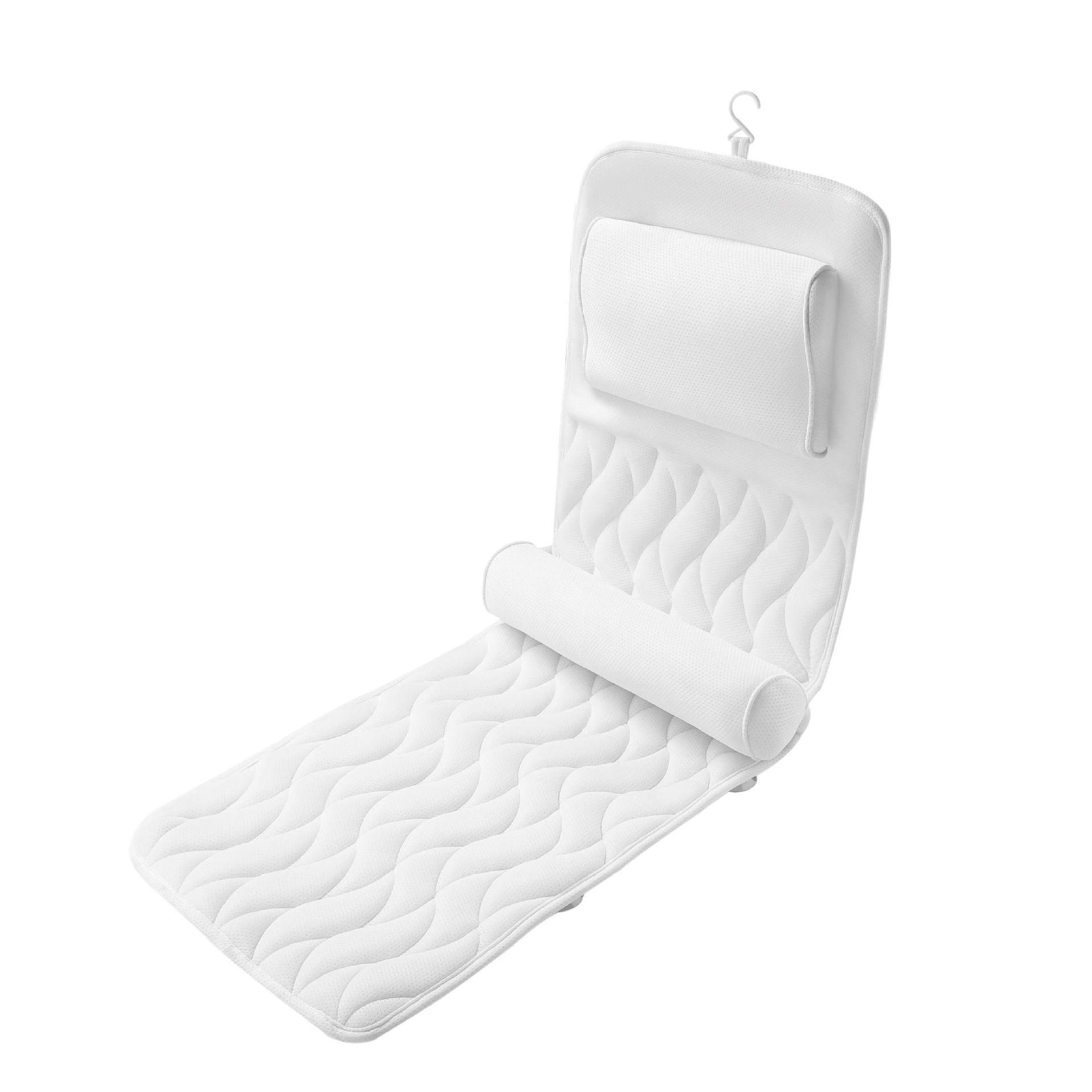 

4D Non-Slip Bathtub Mat with Pillow and Suction Cups 125x40 cm