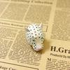Metal Leopard Head Enamel Ring Wide Band Animal Ring Exaggerated Drip Ring  Gifts for Women Girl