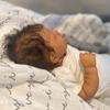 BZDOLL 48cm 19inch Reborn Baby Vinyl Asleep Black Skin Doll Soft Touch Cloth Body Newborn Bebe Girl Toy for Kids Gift Lifelike