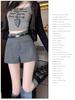 High-Waisted Women's Woolen A-Line Shorts - 2026 Autumn/Winter Collection, Fashionable Wide-Leg Bootcut Style.