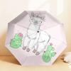 1pc Llama Cactus Automatic Folding Umbrella 8 Rib Iron Frame, Compact Portable Umbrella Suitable for Travel, Daily Use, Birthday, Women & Men Gift 016