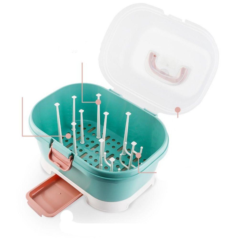 Samll/large Baby Bottle Drying Rack With Cover Baby Bottle Organizer Outdoor Travel