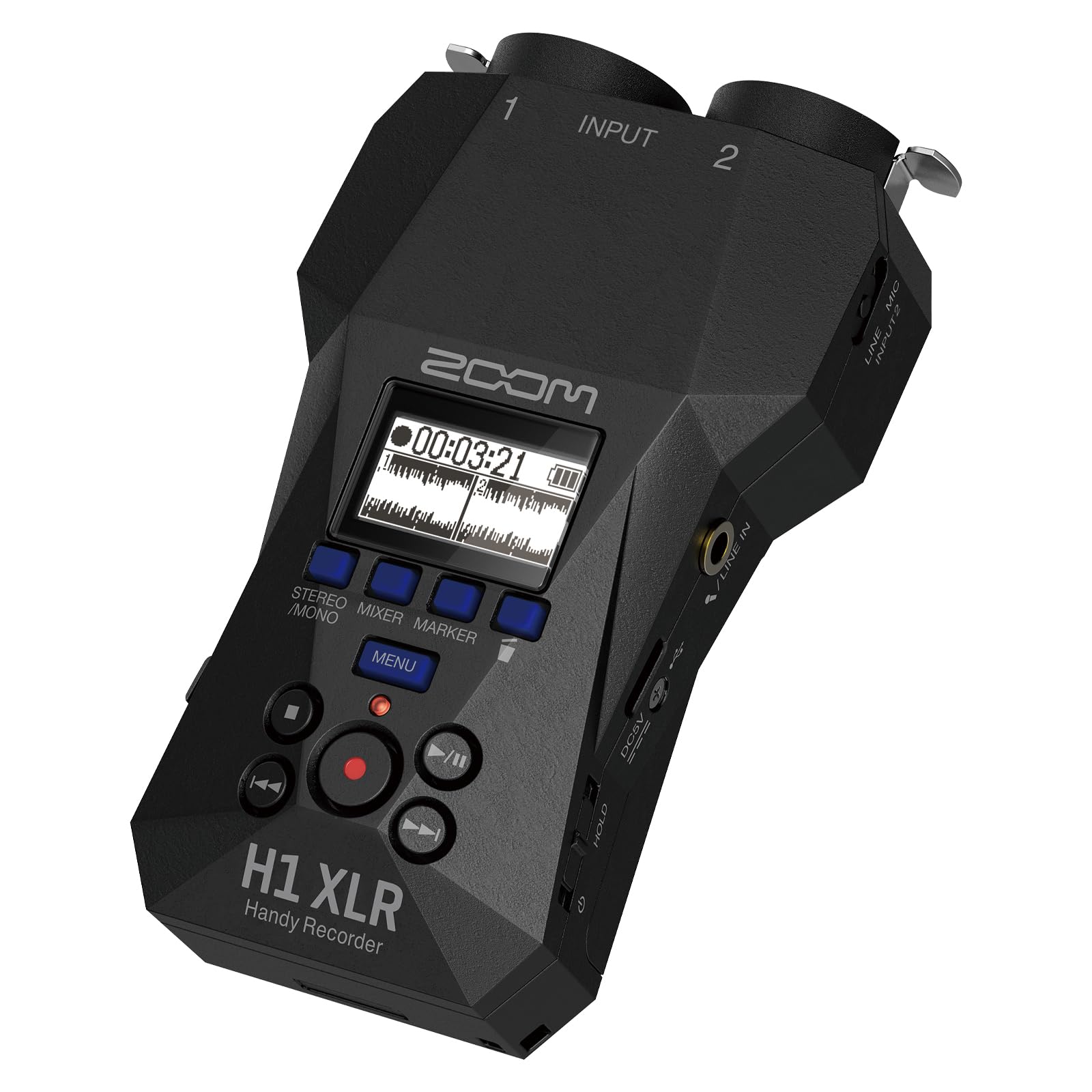 

[DGP2025 Gold Award] ZOOM H1 XLR 32-bit Float Recording Handy Recorder, No Gain Setting Required, XLR/TRS/Stereo Mini Input, Field Recorder, Camera Ri