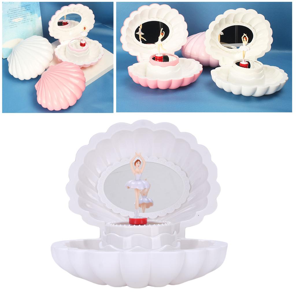 Kids Musical Jewelry Box Colorful Light Dancing with Makeup Mirror Musical Jewelry   for Girls