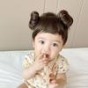 Bun Headbands Infants Wig Bangs Chignons Hairpiece 1-4T Girls Boy Headwear Lovely Buns Hairband Decors