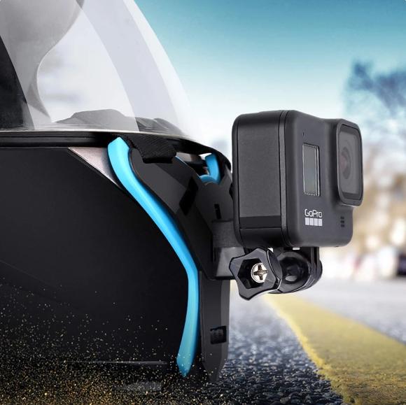 Helmet Strap Mount For Gopro Hero 11 10 9 8 7 6 5 4 3 Motorcycle Yi Action Sports Camera Mount Full Face Holder Accessories
