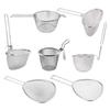Stainless Steel Mesh Strainer Fine Mesh Durable Handle For Home Kitchen Noodle Frying Draining