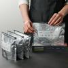 Large Capacity Aluminum Foil Food Storage Bags - Leakproof, Freezer Safe, Reusable with Zip Lock (100 Pcs)