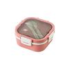 Portable Children Lunch Box Large Capacity Microwaveable Bento Box with Dip Box Food Storage Container