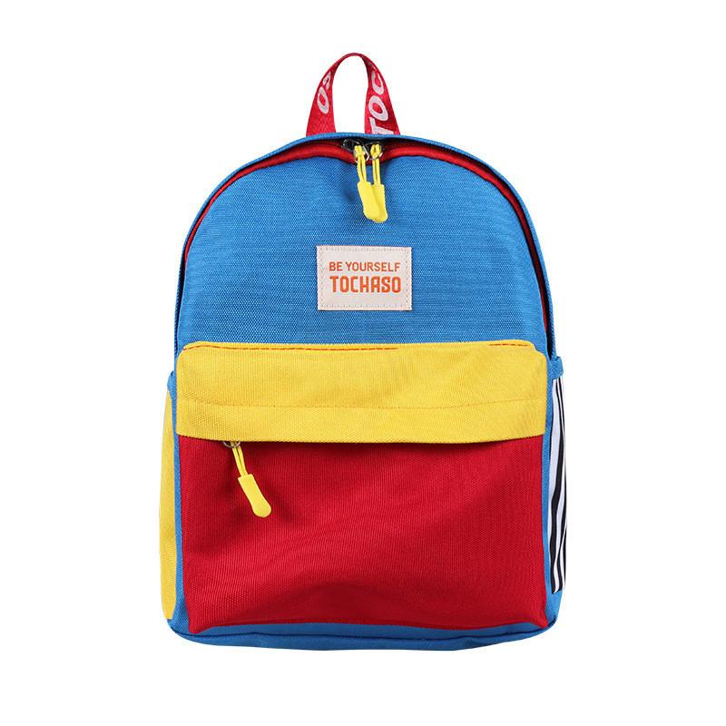 Cute Trendy Nylon Backpack For Kids With Cartoon Patterns Perfect For Everyday Use Blue