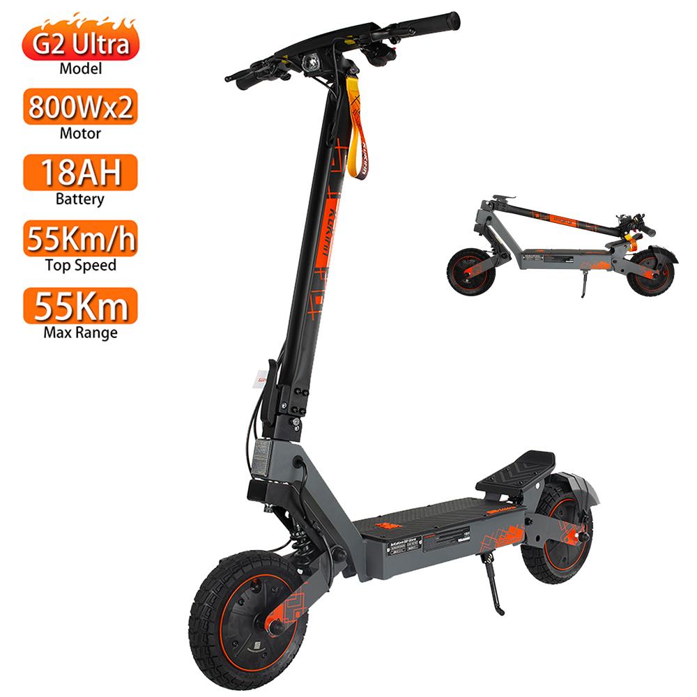 Elektroroller Faltbar Kukirin G2 Ultra 800Wx2 Dualmotor Elektroroller Erwachsener Höchstgeschwindigkeit 55 km/h 48V 18AH Reichweite 55KM Last 120Kg