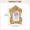 Baroque Photo Frame Gold Ornate Picture Carved Display Holder Retro Design for Shelf