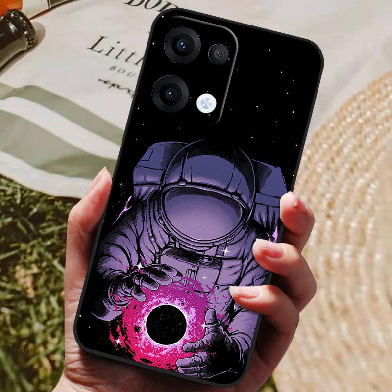 For Oppo Reno 13 Pro Case Black Silicone TPU Soft Phone Cover for Coque ppo Reno13 Pro 13Pro 5G Protective Back Shells Fundas