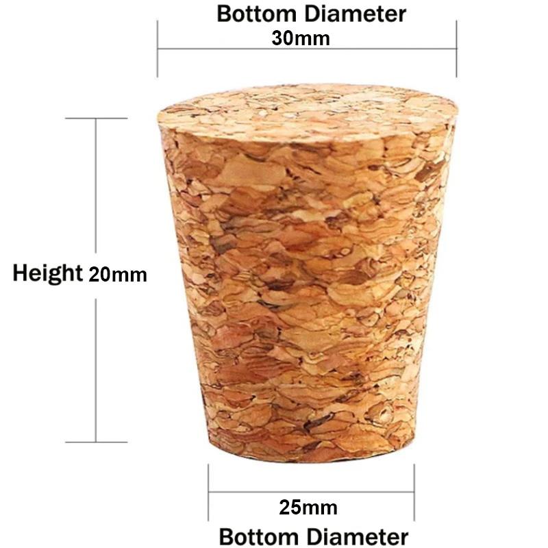 5-10 Stück Korkstopfen Flaschen Korkstopfen Holz Konische Korkstopfen Geeignet für Flaschen Bastelarbeiten und Weinflaschen 7