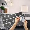 Home Interior Wall Makeover 6Pcs Vintage Faux Stone Self?Adhesive Tiles, Waterproof Oil?Proof Backsplash Kitchen Tiles Sticker, Peel & Stick