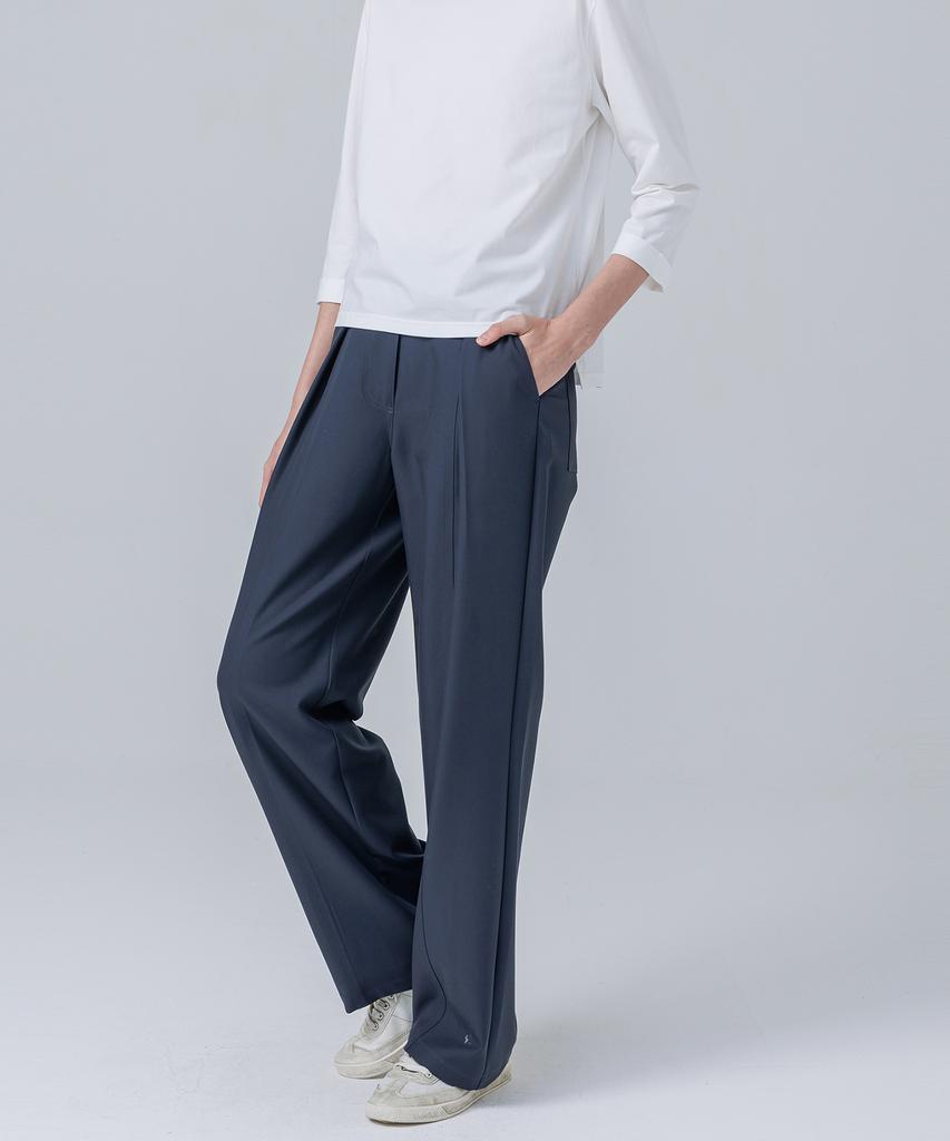 PAGE Pintuck Elastic Pants_Charcoal