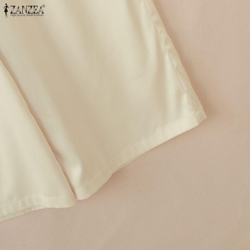 ZANZEA Completi da Donna a Due Pezzi Casual: Canottiere Senza Maniche e Pantaloni Lunghi