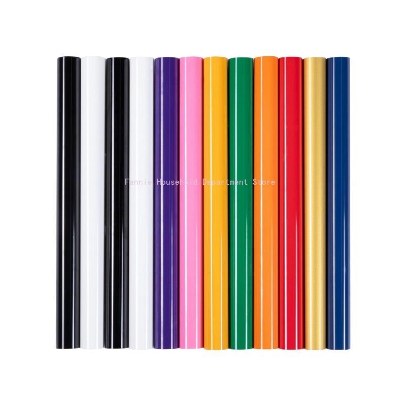 18/14 Pack 12X3ft Multi Colors Permanent Adhesive Vinyl Roll for Cricut Craft DIY Cup Glass Phone Case Decor EASY TO CUT