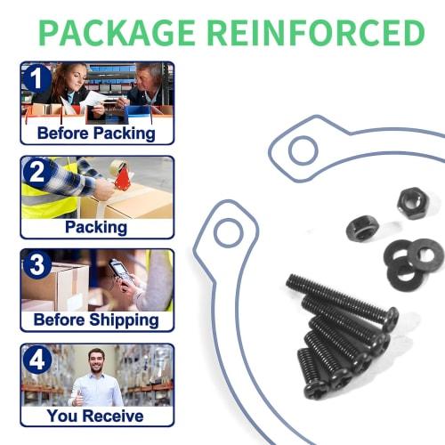Zmbroll M3 Machine Screw Assortment Kit, 540pcs M3x4/5/6/8/10/12/16/20mm, Black Pan Head, Fully Threaded Carbon Steel Machine Screws, Phillips Drive F