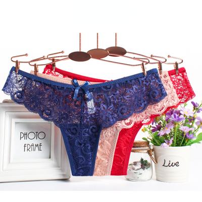 Dámské sexy krajkové kalhotky s křížením a výřezy, spodní prádlo s nízkým pasem, tanga, ženské prodyšné prádlo, pokušení, výšivka
