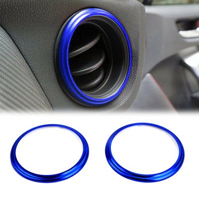2PCS Car Aluminum Air Outlet Trim Cover Sticker Blue Fits For Subaru BRZ Toyota 86