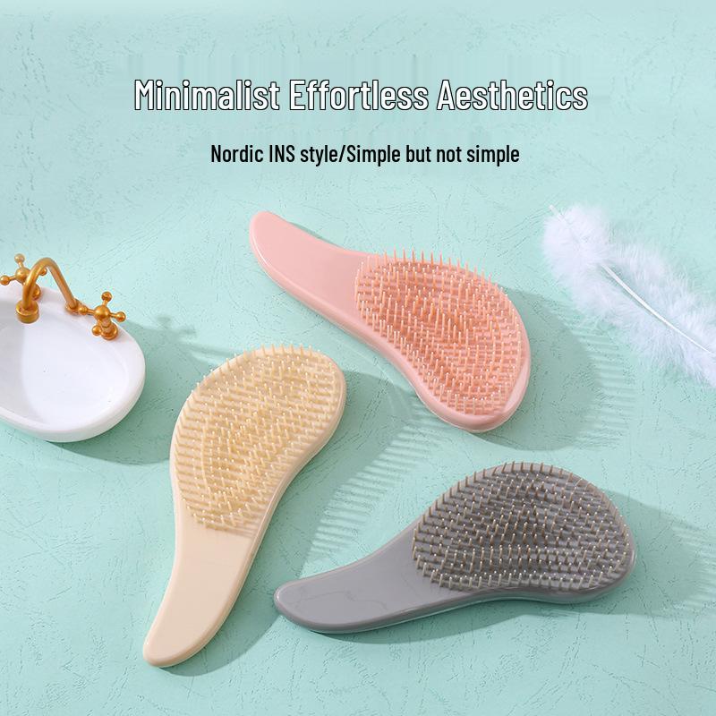 Compact Anti-Static Magic Massage Comb for Hair Styling and Straightening - Anti-Hair Loss, Fluffy Design, Non-Knotting, Portable, and Gentle on Hair