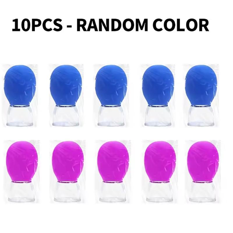 10Pcs Mini Facial Cupping Cups Portable Face Meridian Suction Cup Home Facial Care Massage Tool