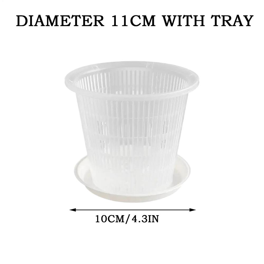 Clear Orchid Pot Root Control Rose Pansies Flower Pots ABS Planter With Holes Breathable Plant Growth Container Rose Pansies