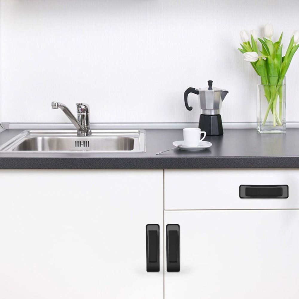 1pair Plastic Furniture Knob Self-Adhesive Furniture Accessories 1Pair Door Handle Cabinet