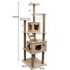 Large Solid Wood Cat Tree with Integrated Space Capsule