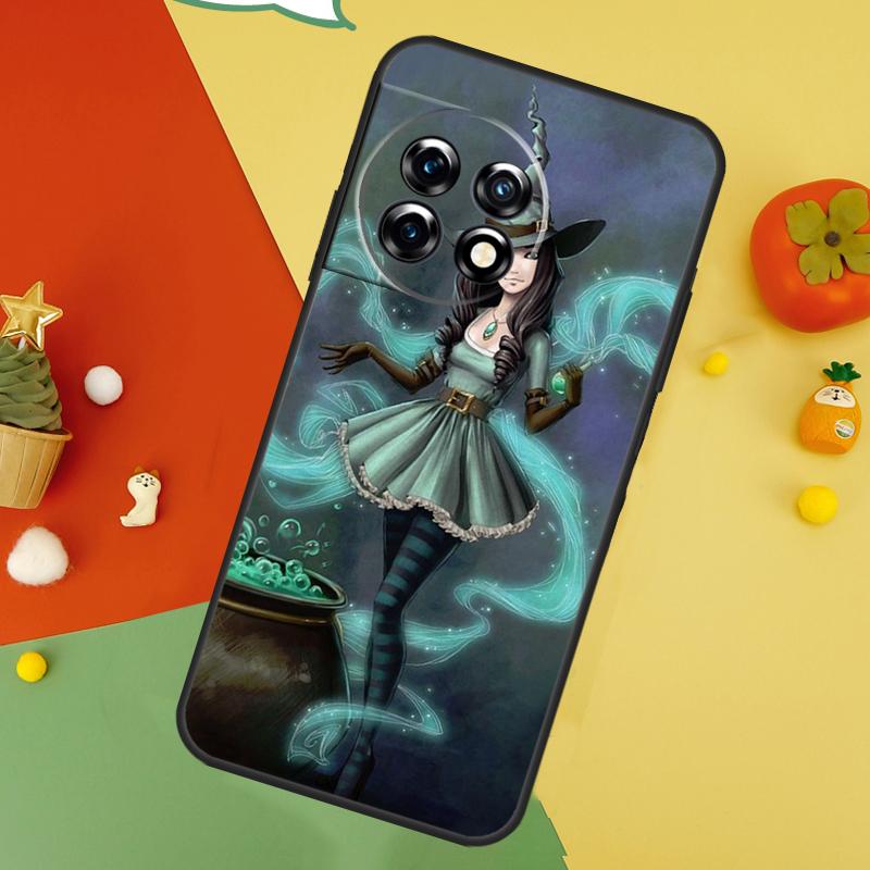 

Чехол-ужастик Хэллоуинская лунная ведьма для OnePlus 15 12 12R 13T 13R 13 11 9 10 Pro 10T 8T Nord 5 CE 2 3 4 Lite N20 N30 OnePlus 9