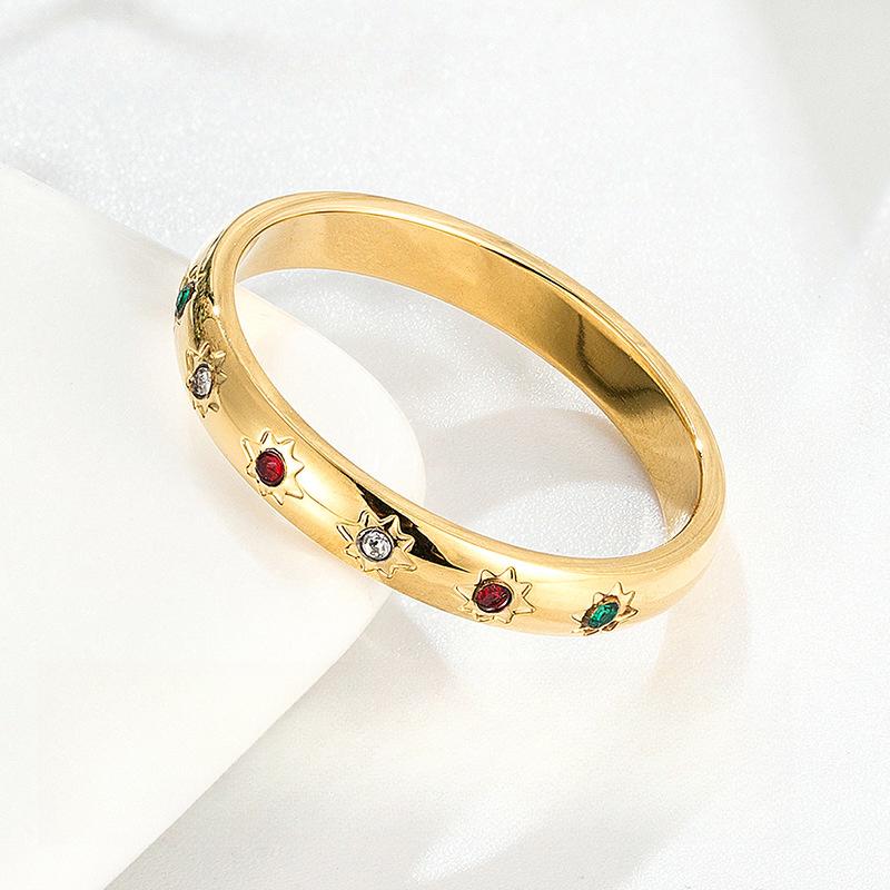 Light Luxury Zir*****ctagram Diamond Ring Niche Design Ring Titanium Steel Non-fading Jewelry Gemstones