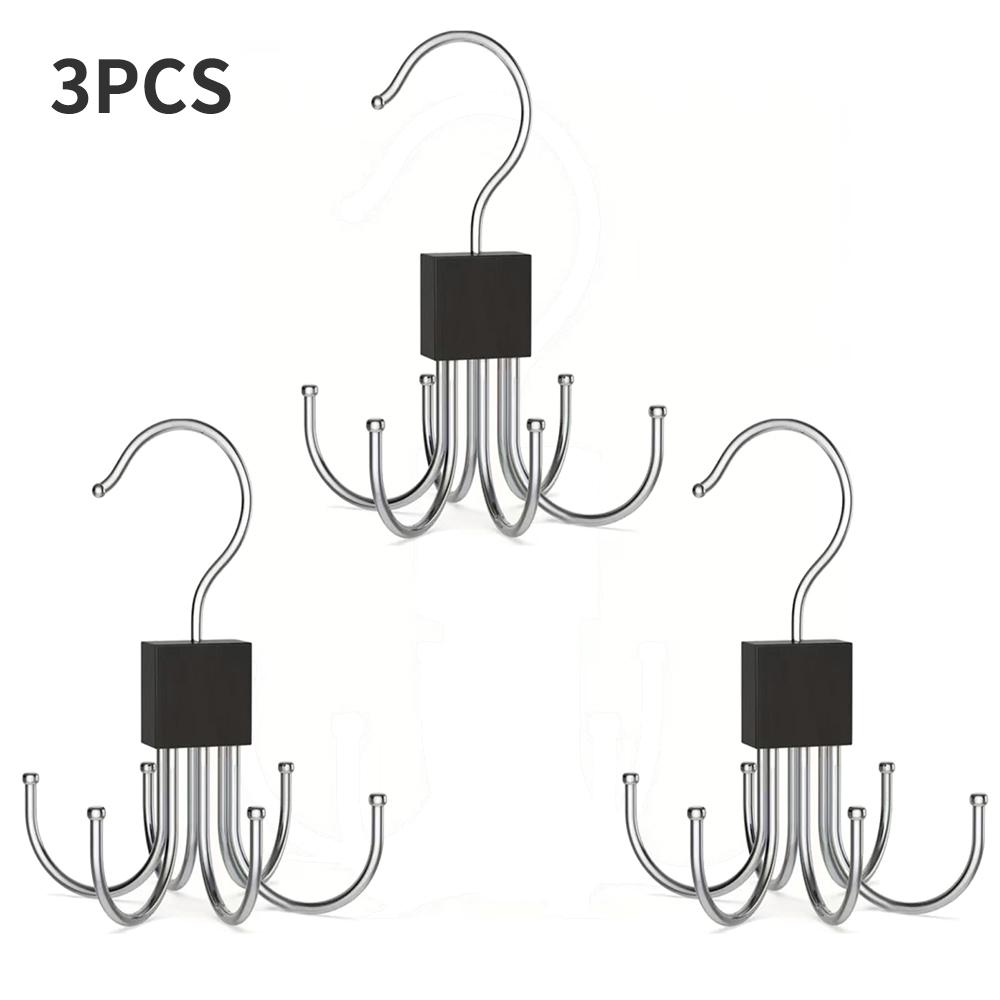 1PC/2/3PCS Multi-Functional Hook Scarf Hanger Storage Clothes Rack Leather Strap Hanging Stand Household Clothes Hanger