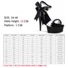 Women's Shoes Fashion Shoes Bowknot Lace Dance Sandals High Heels 15cm Heel 5cm Platform YKC