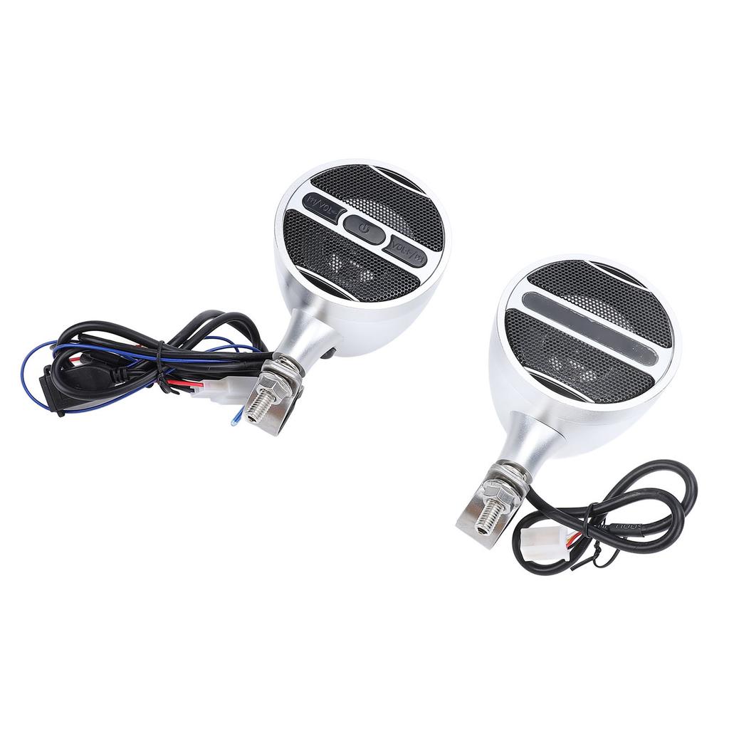 Motorcycle ATV Speaker Handlebar Waterproof MP3 Bluetooth Amp Stereo Sound Radio System DC12V