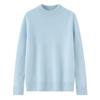 Men's Pure Wool Half-High Collar Thick Business Pullover Sweater - Loose Knit Base Layer