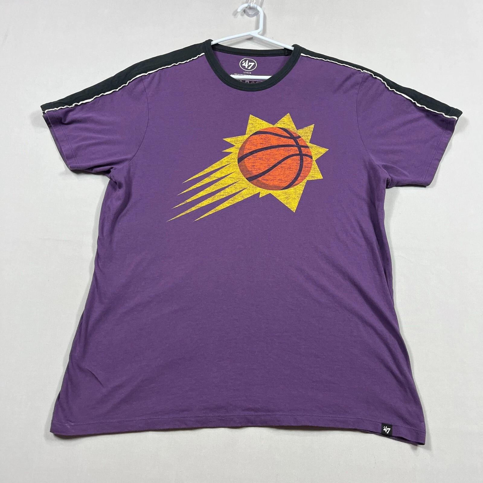 Phoenix Suns T Shirt Basketball NBA 47 Brand Crew Neck Cotton Tee Mens Large L 4XL