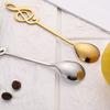 Stainless Steel Spoon Coffee Spoon Shape Music Theme Tea Mixing Spoon Small Ice Cream Dessert Spoon