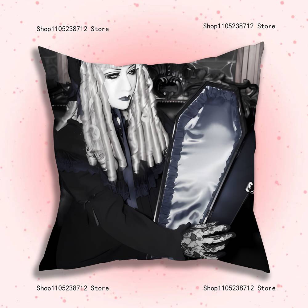 Mana M-Malice Gothic Mizer Pillowcase Pillowslip Cushion Plush Boys Girls Cartoon Anime Kawaii Decoration Birthday Cute Gifts