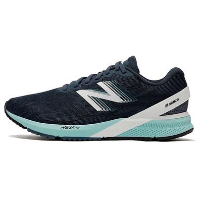 NB Hanzo Retro Bequemes Gewebe Synthetikleder Niedriger Schaft Marathon Laufschuhe Herren Sneaker Marineblau MHANZUI3