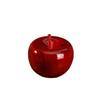 Safe & Sound Apple Red Sandalwood and Golden Silk Nan Wood Carving Ornament – Christmas Gift with Safe Gift Box